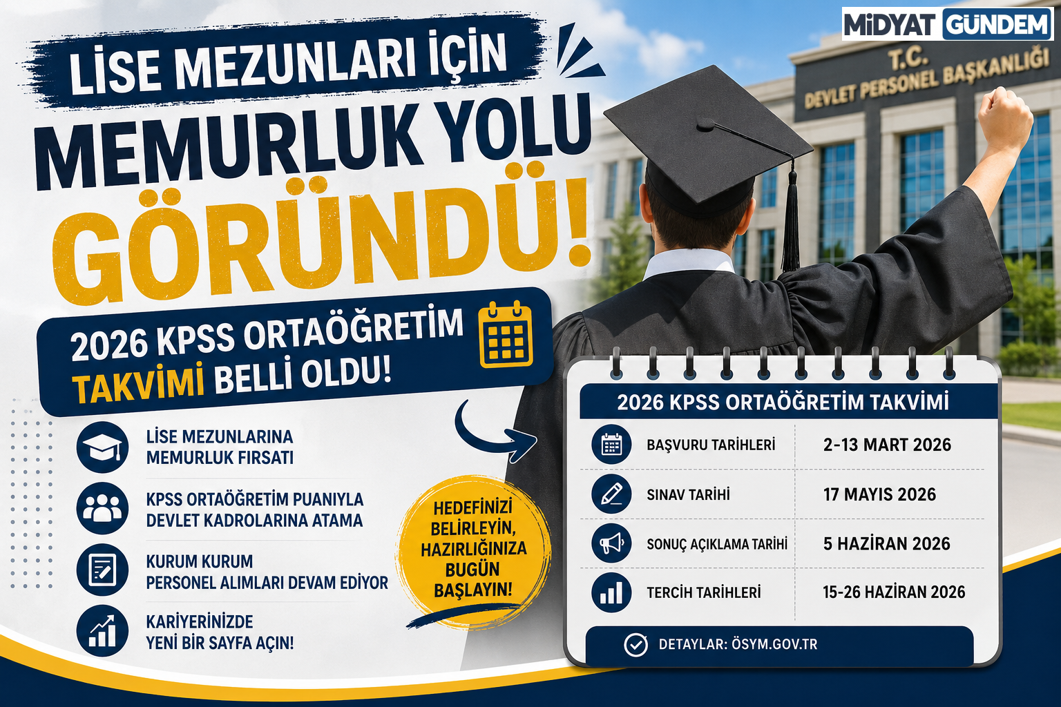 Lise Mezunları İçin Memurluk Yolu Göründü