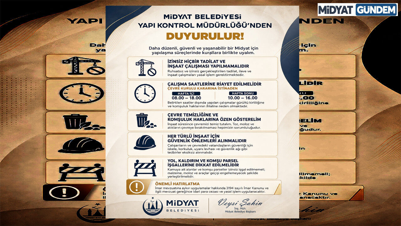 Midyat Belediyesinden Inşaat Ve Tadilat Çalışmalarına Ilişkin Uyarı-1