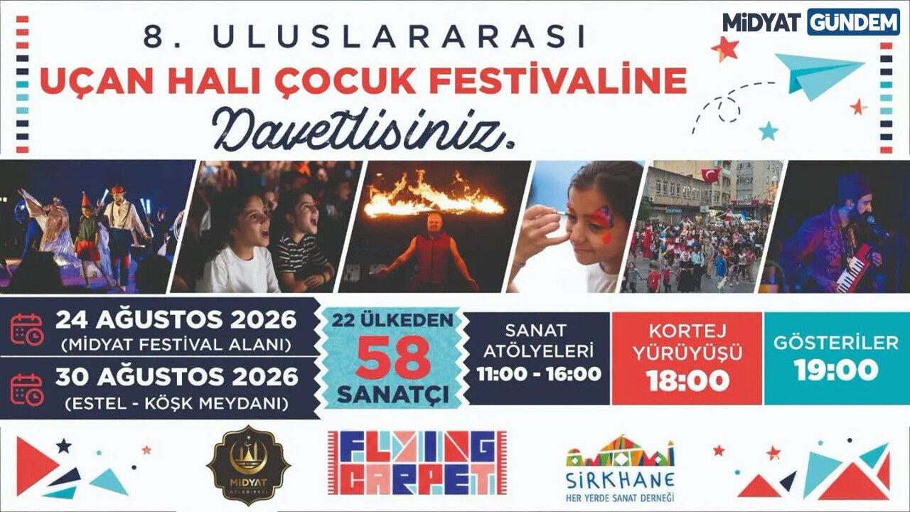 Uluslararası Uçan Halı Çocuk Festivali Midyat’ta