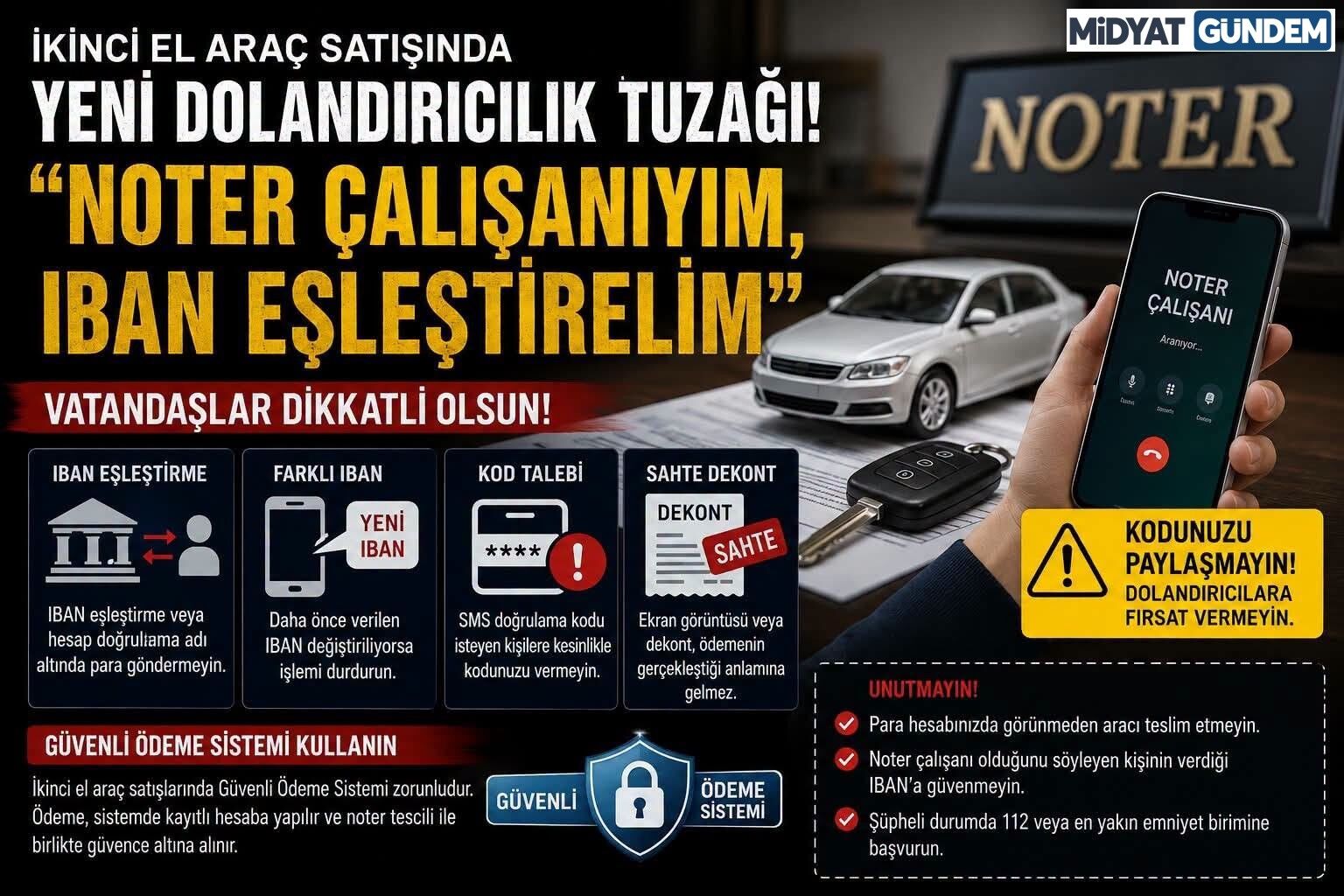 İkinci El Araç Satışında Yeni Dolandırıcılık Tuzağı