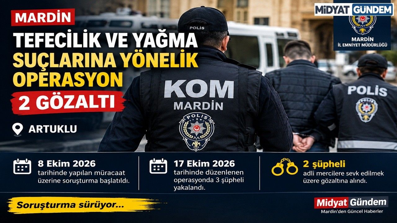 Mardin’de Tefecilik Ve Yağma Operasyonu