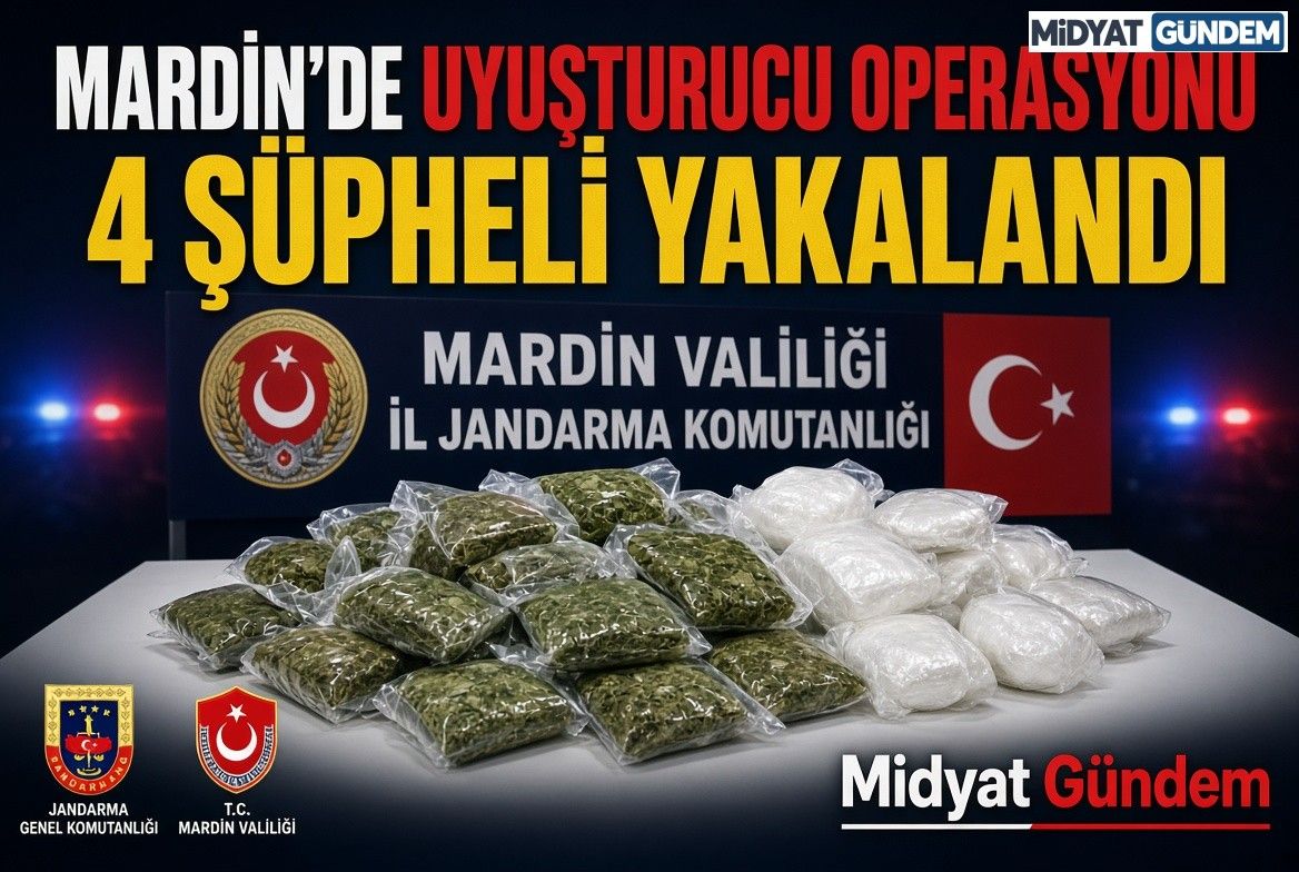 Mardin’de Uyuşturucu Operasyonu 4 Şüpheli Yakalandı