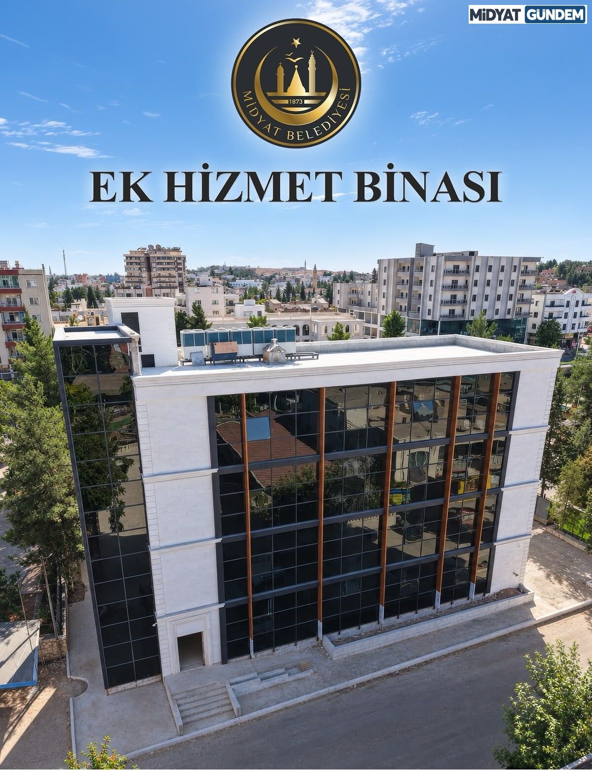 Midyat Belediyesi Yeni Mahalle Ek Hizmet Binası Açılışa Hazırlanıyor